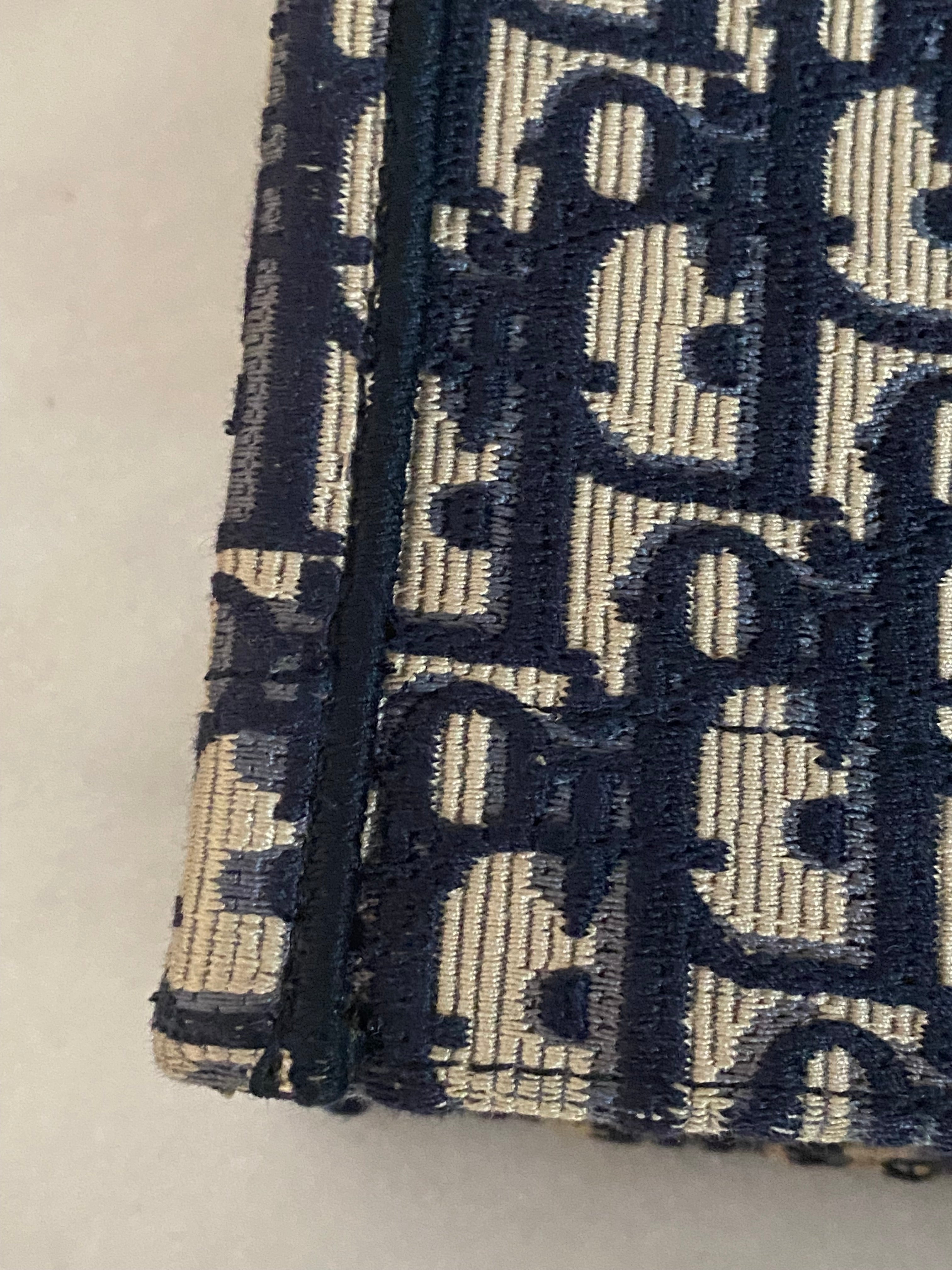 Christian Dior Navy Blue Oblique Book Tote Large Bag