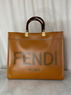 Fendi Camel Sunshine Medium Tote Bag