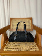 Christian Dior Bicolor Printed Embroidered Flower Tote Bag