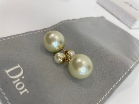 Christian Dior White Tribales Pearl Earrings