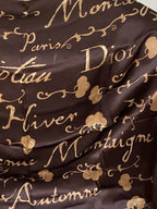 Christian Dior Brown Square Scarf