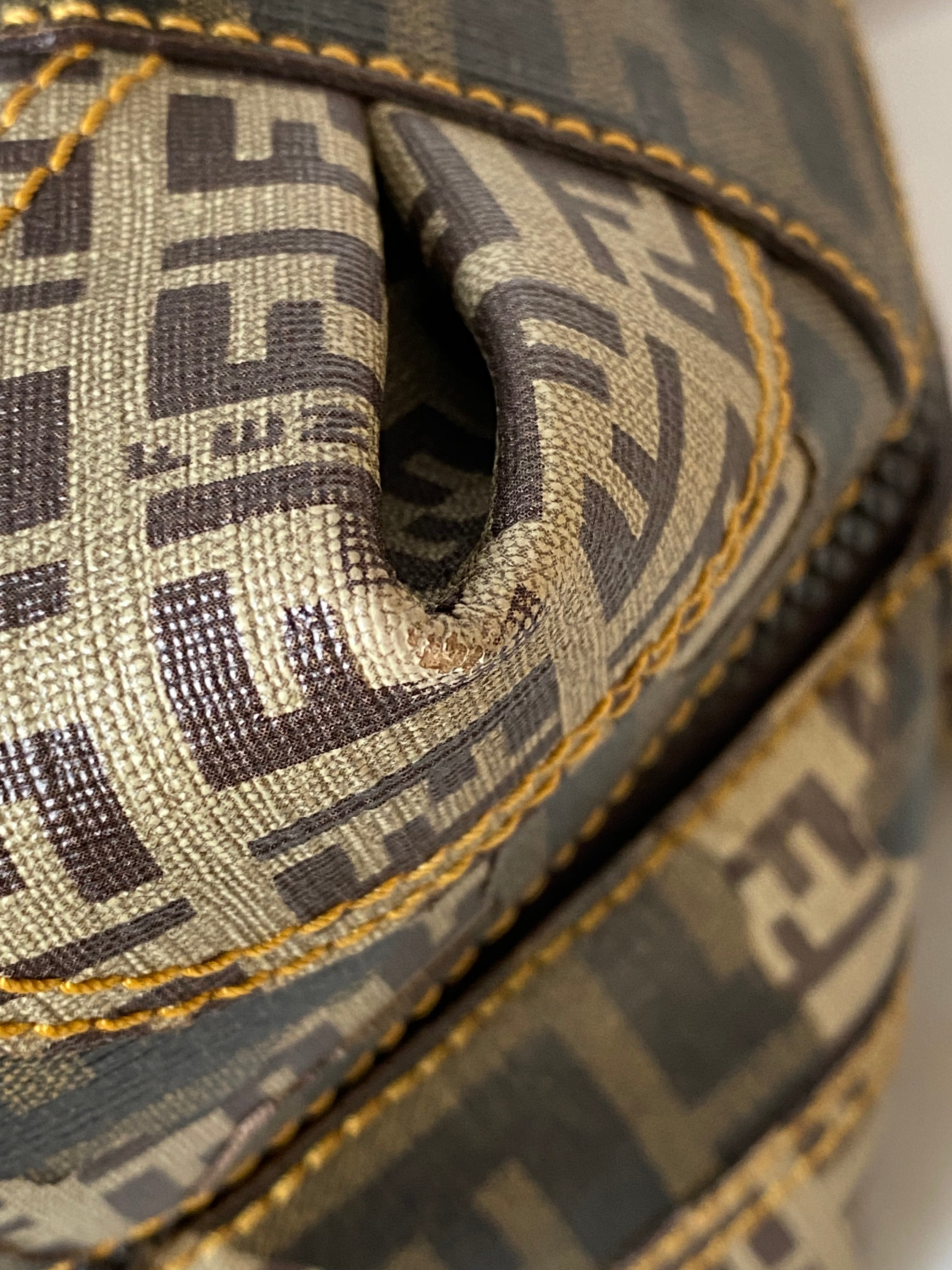 Fendi Tobacco Zucca Boston L.E Top Handle Bag