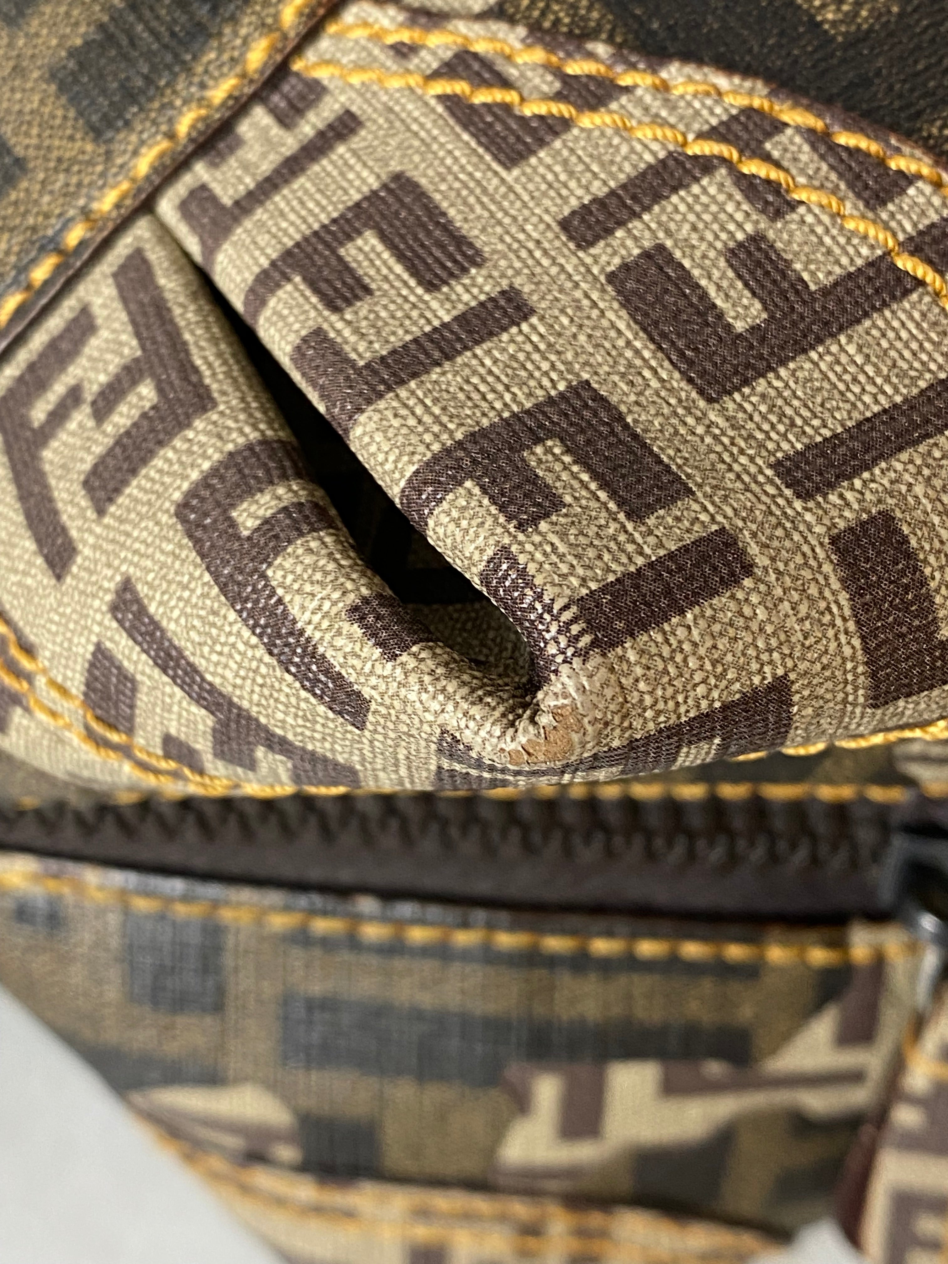 Fendi Tobacco Zucca Boston L.E Top Handle Bag