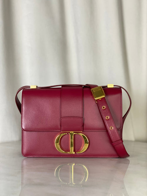 Christian Dior Red Montaigne Flap Crossbody Bag