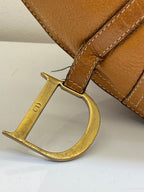 Christian Dior Camel Saddle Crossbody Bag