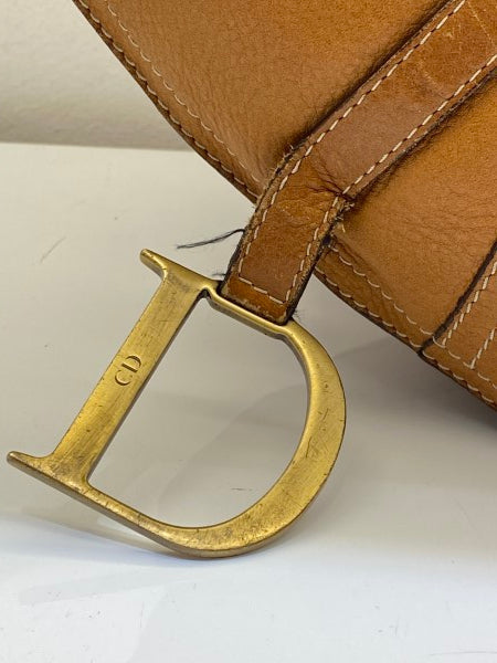 Christian Dior Camel Saddle Crossbody Bag