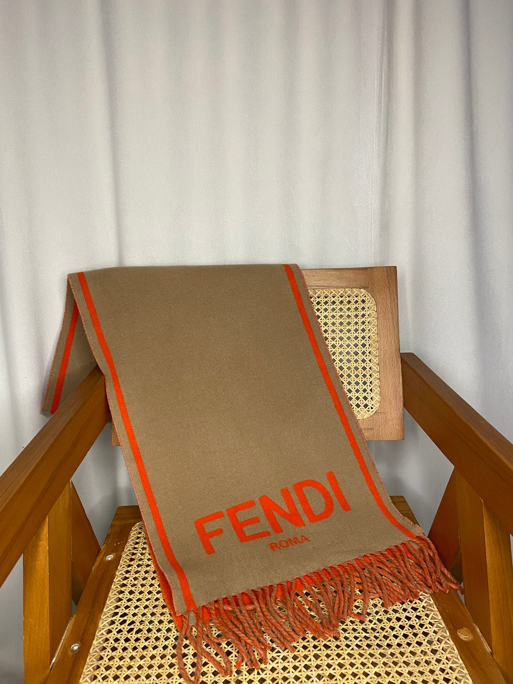 Fendi Bicolor FF Wool Scarf