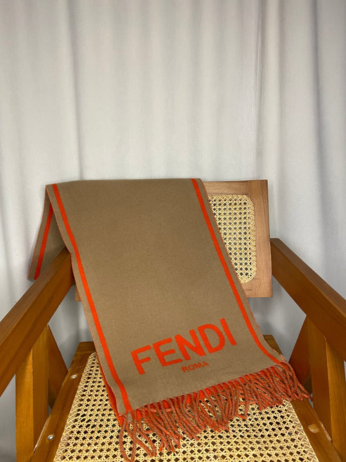 Fendi Bicolor FF Wool Scarf