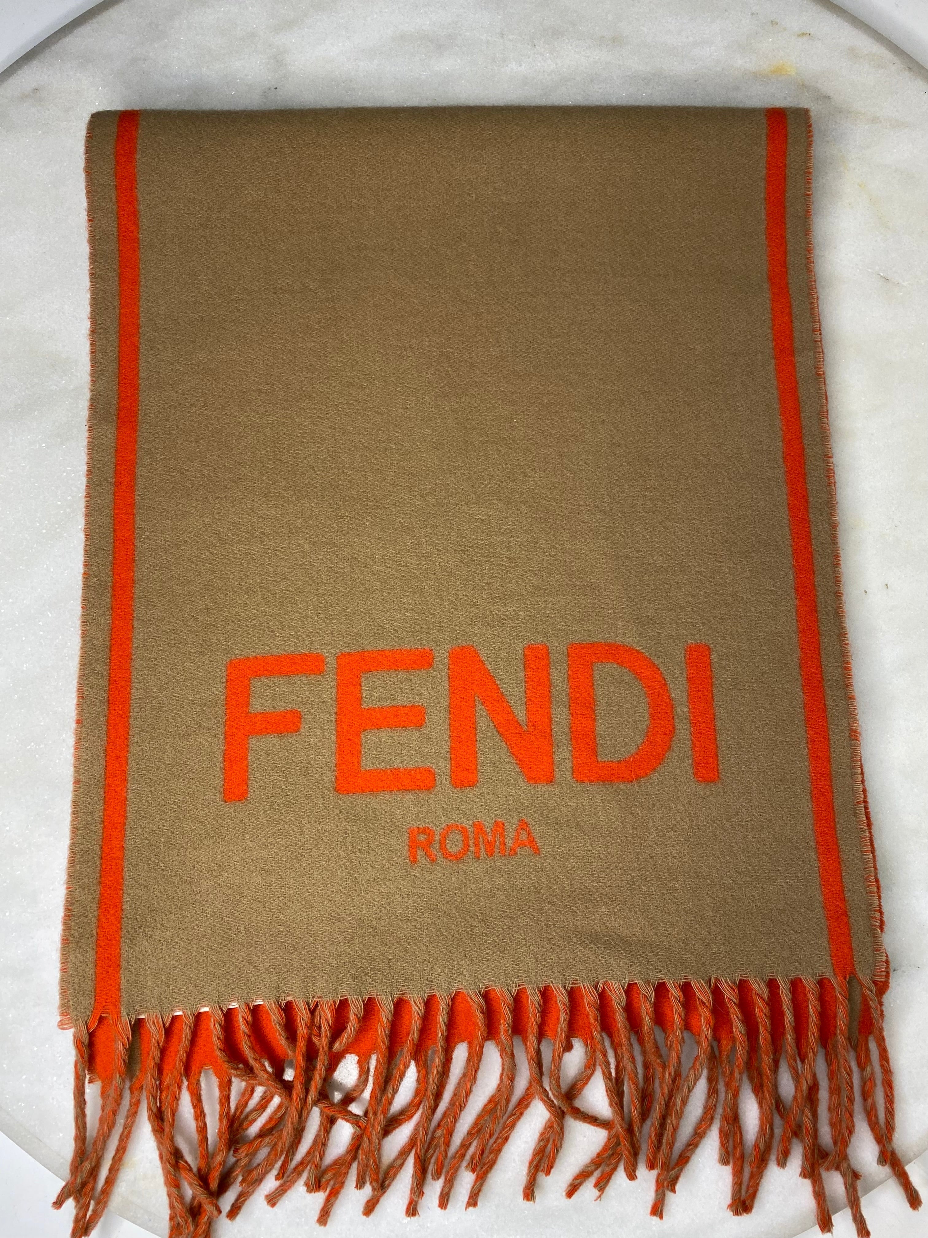 Fendi Bicolor FF Wool Scarf