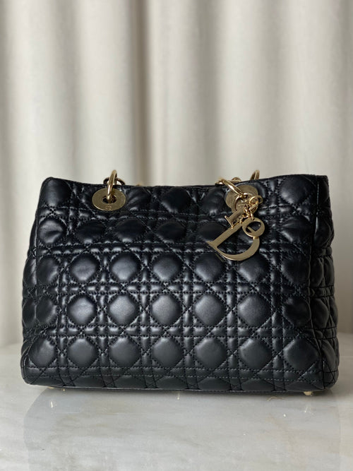 Christian Dior Black Lady Dior Medium Bag