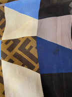 Fendi Multicolor FF Long Silk Scarf