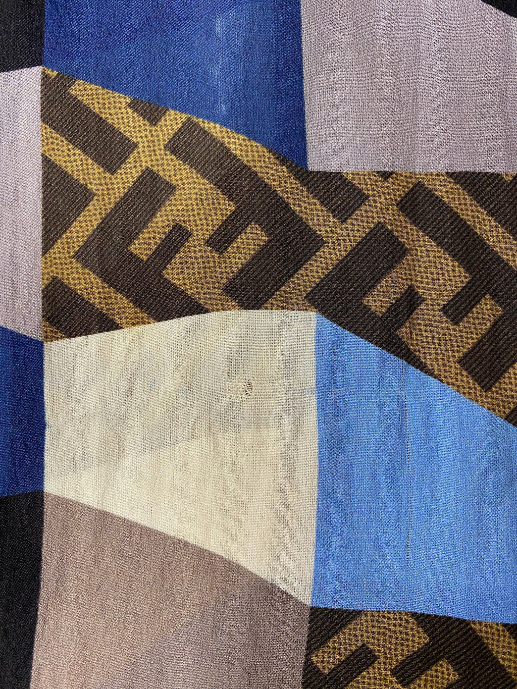 Fendi Multicolor FF Long Silk Scarf