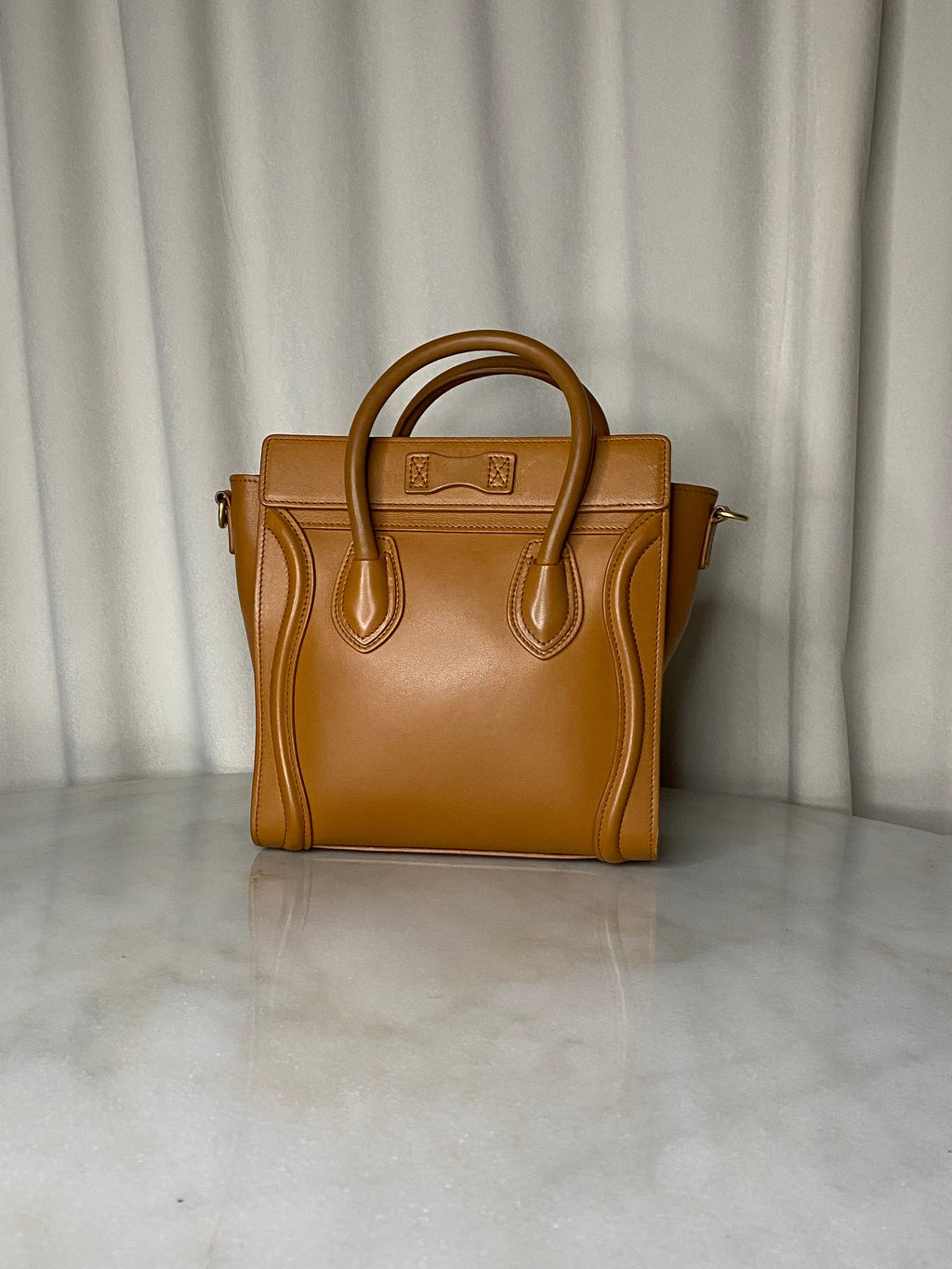 Celine Camel Nano Luggage Bag