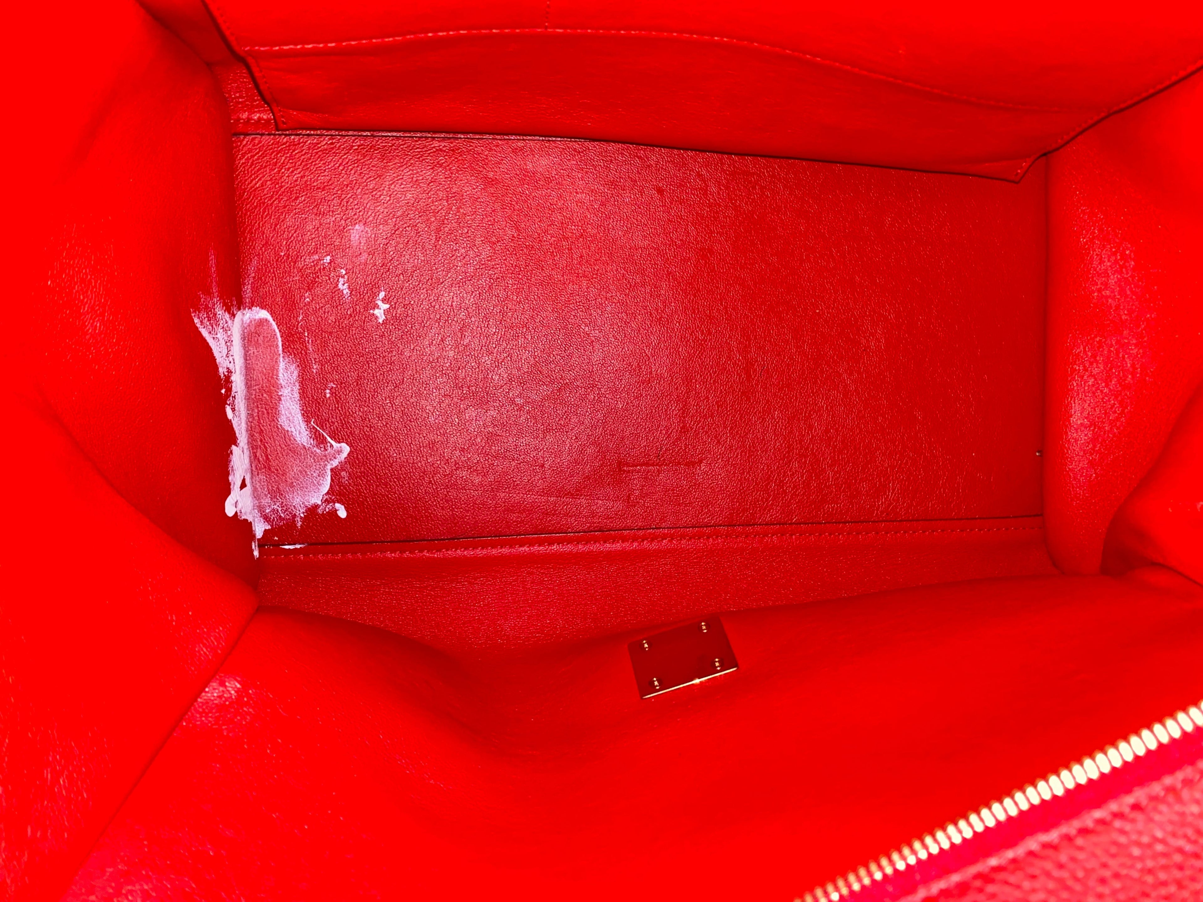 Celine Red Trapeze Top Handle Bag