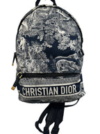 Christian Dior Blue Toile De Jouy FabricBackpack