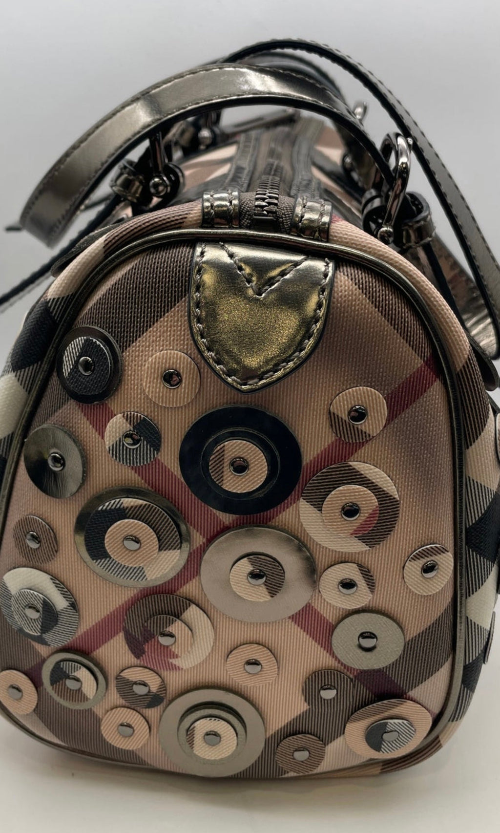 Burberry Tartan Print Bowling Bag