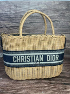 Christian Dior Wicker Basket Bag