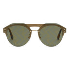Fendi Brown Aviator Style With Fendi Monogram Lens