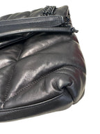SAINT LAURENT - Black Quilted Leather Medium Loulou Puffer Bag