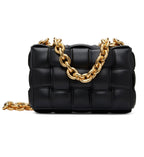 Bottega Veneta Chain Cassette Padded Leather Shoulder Bag in Black