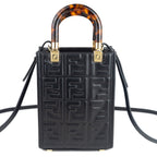 Fendi Mini Sunshine Shopper Bag in Black