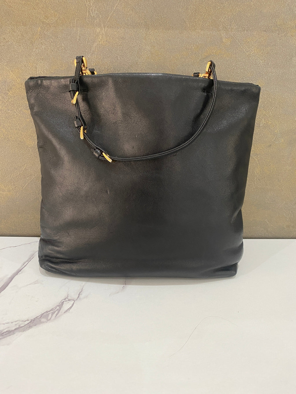 Prada small calf skin tote bag