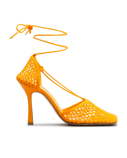 Bottega Veneta Stretch Sandal in Tangerine