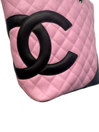 Chanel Pink Lambskin Small Ligne Cambon Bucket Bag