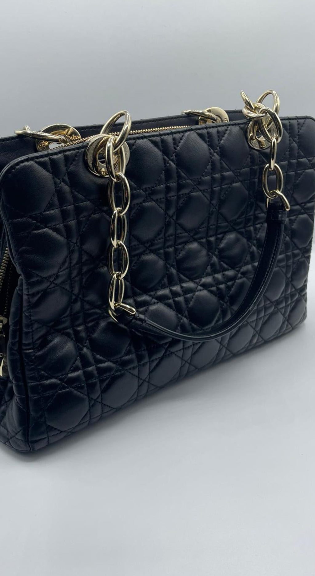 Christian Dior Cannage Shopping Tote Bag