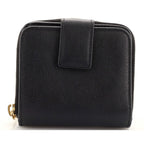 YVES SAINT LAURENT (YSL) Belle De Jour Leather Compact Zip Wallet Black