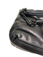 SAINT LAURENT - Black Quilted Leather Medium Loulou Puffer Bag
