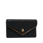 Louis Vuitton Monogram Double V Long Wallet M64319 Black Brown PVC Leather in New Condition