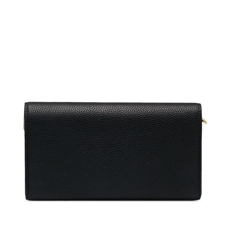 Louis Vuitton Monogram Double V Long Wallet M64319 Black Brown PVC Leather in New Condition
