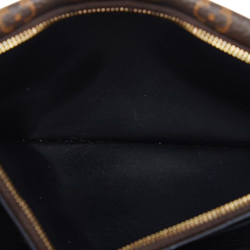 Louis Vuitton Monogram Double V Long Wallet M64319 Black Brown PVC Leather in New Condition