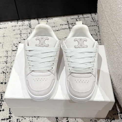 Celine CELINE 25C Huntington Low Top Sneaker White Suede 232344