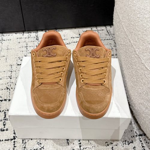 Celine CELINE 25C Huntington Low Top Sneaker Copper Brown Suede 232345