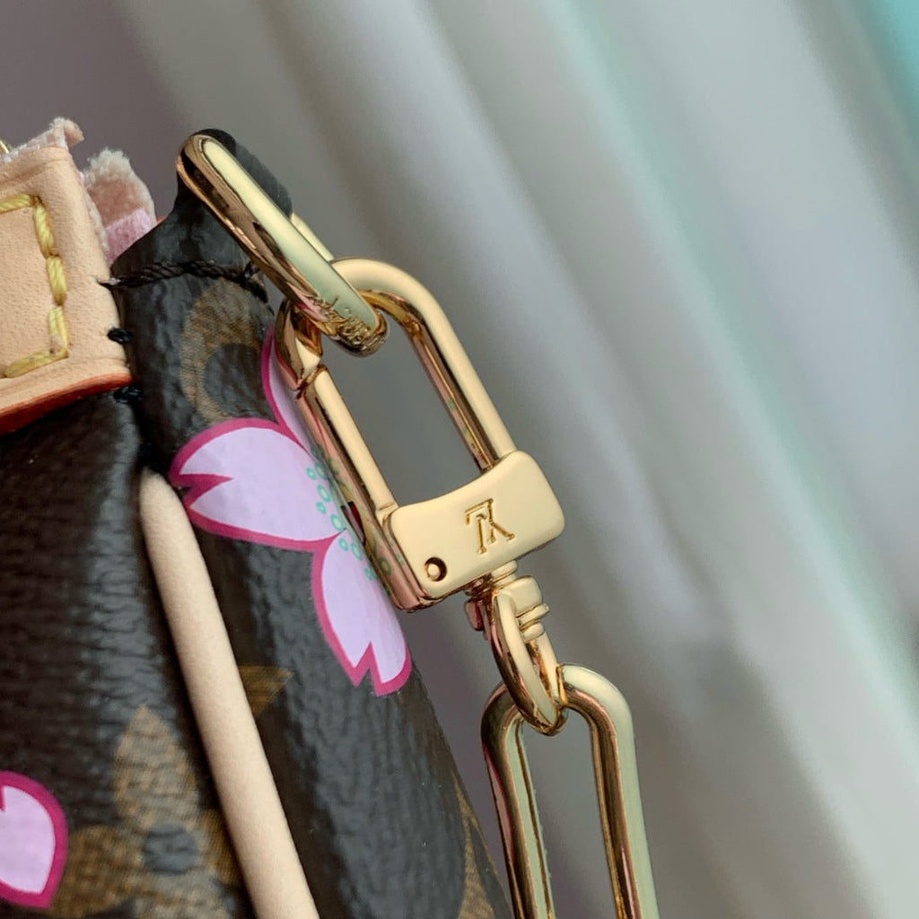 Louis Vuitton x TM Pochette Accessoires 22cm Sakura Brown Cherry Blossom Monogram Canvas