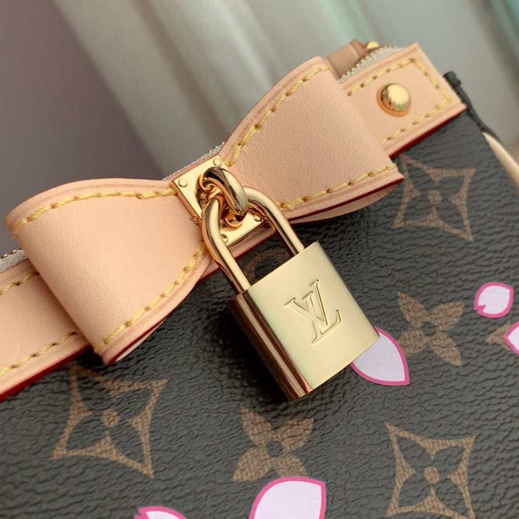 Louis Vuitton x TM Pochette Accessoires 22cm Sakura Brown Cherry Blossom Monogram Canvas