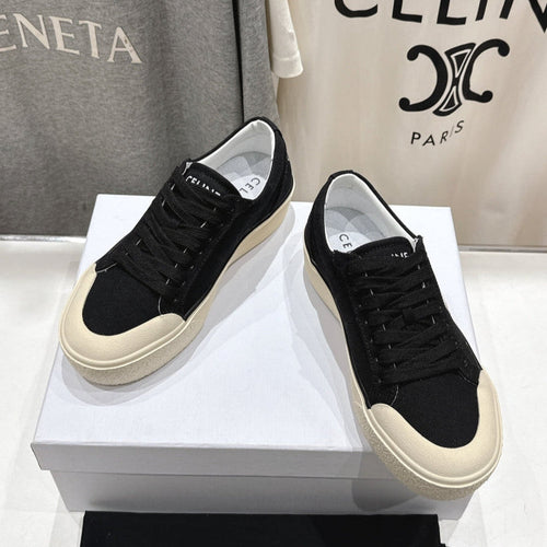 Celine CELINE 25C Trainer Sneaker Black Canvas 236762