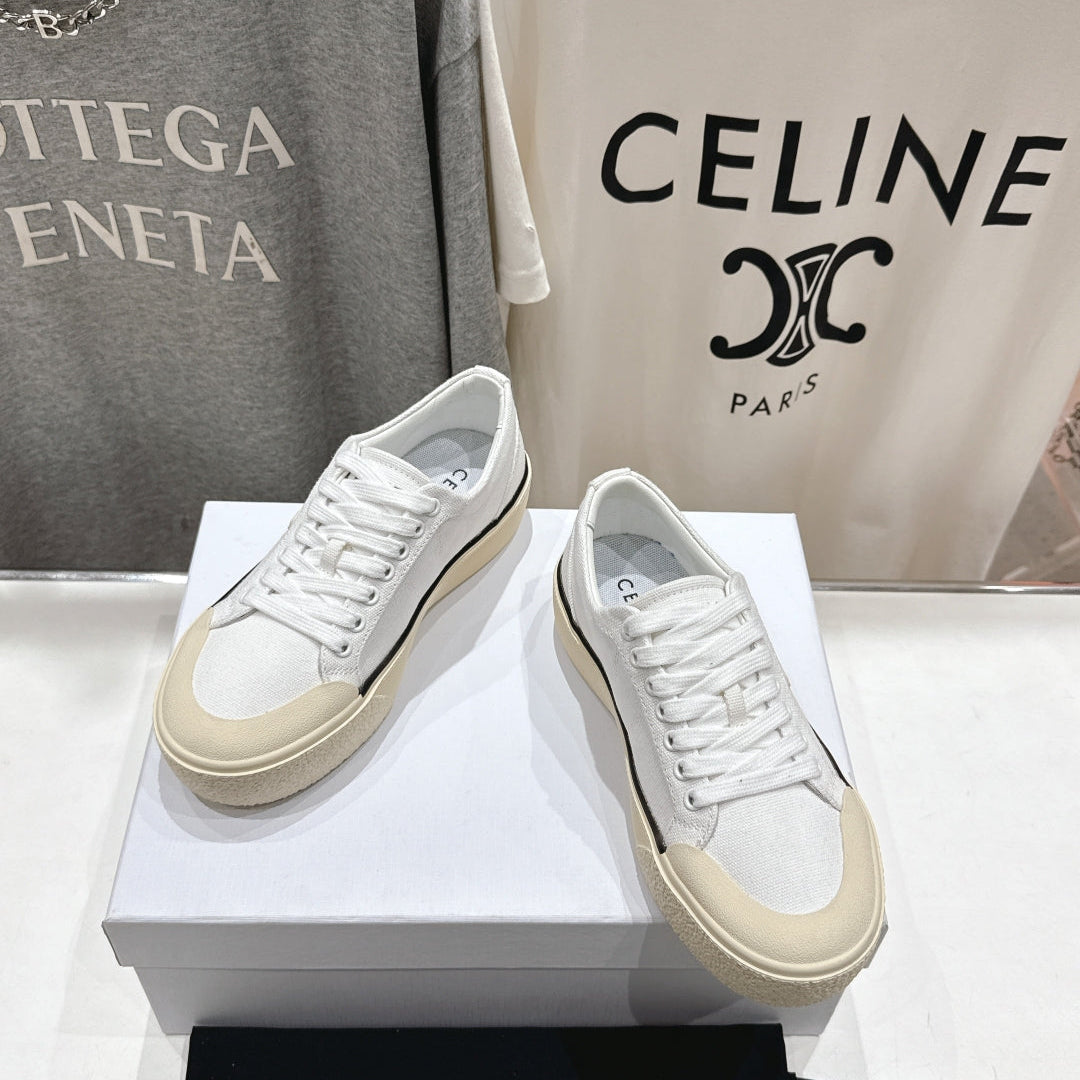 Celine CELINE 25C Trainer Sneaker White Canvas 236763
