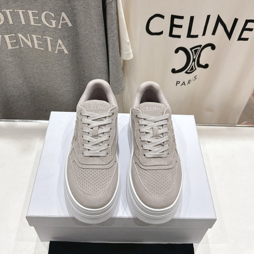 Celine CELINE 25C SNEAKERS WITH WEDGE GRAY SUEDE 236767