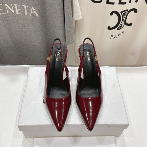 Celine Celine 25C Slingback Pump Red Patent Leather 236770