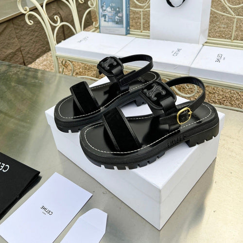 Celine SANDALS FLAT SHOES BLACK