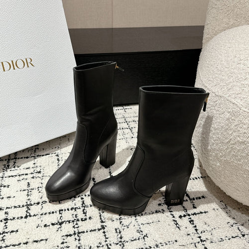 DIOR Ankle Boots 100mm Black Lambskin