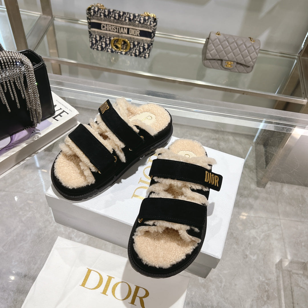DIOR  DIORact Slide 40mm In Black Suede 996360