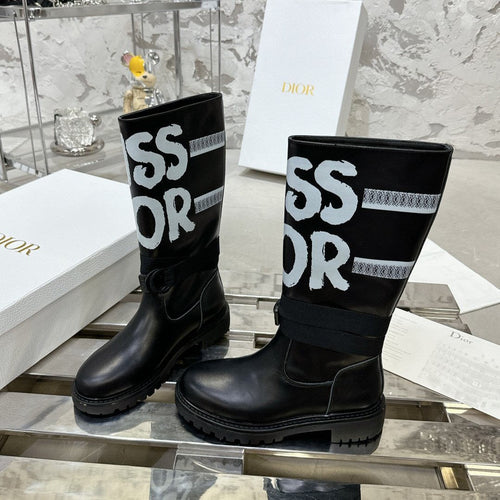 DIOR D-Major Boot In Black Lambskin 100578