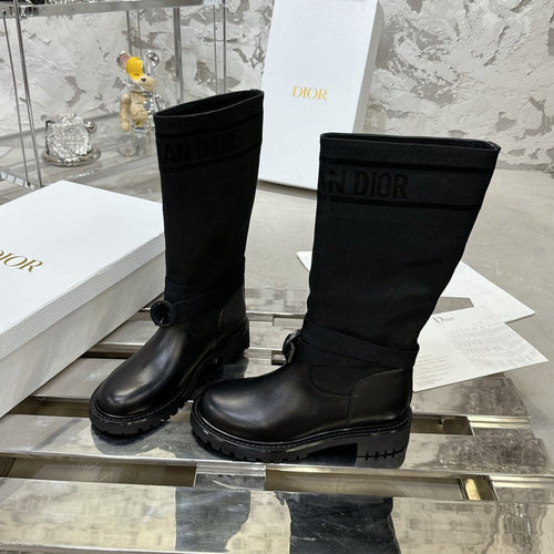 DIOR D-Major Boot In Black Denim Fabric 100568