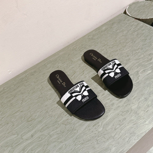 DIOR Dway Slide Fabric with Cowhide 241926
