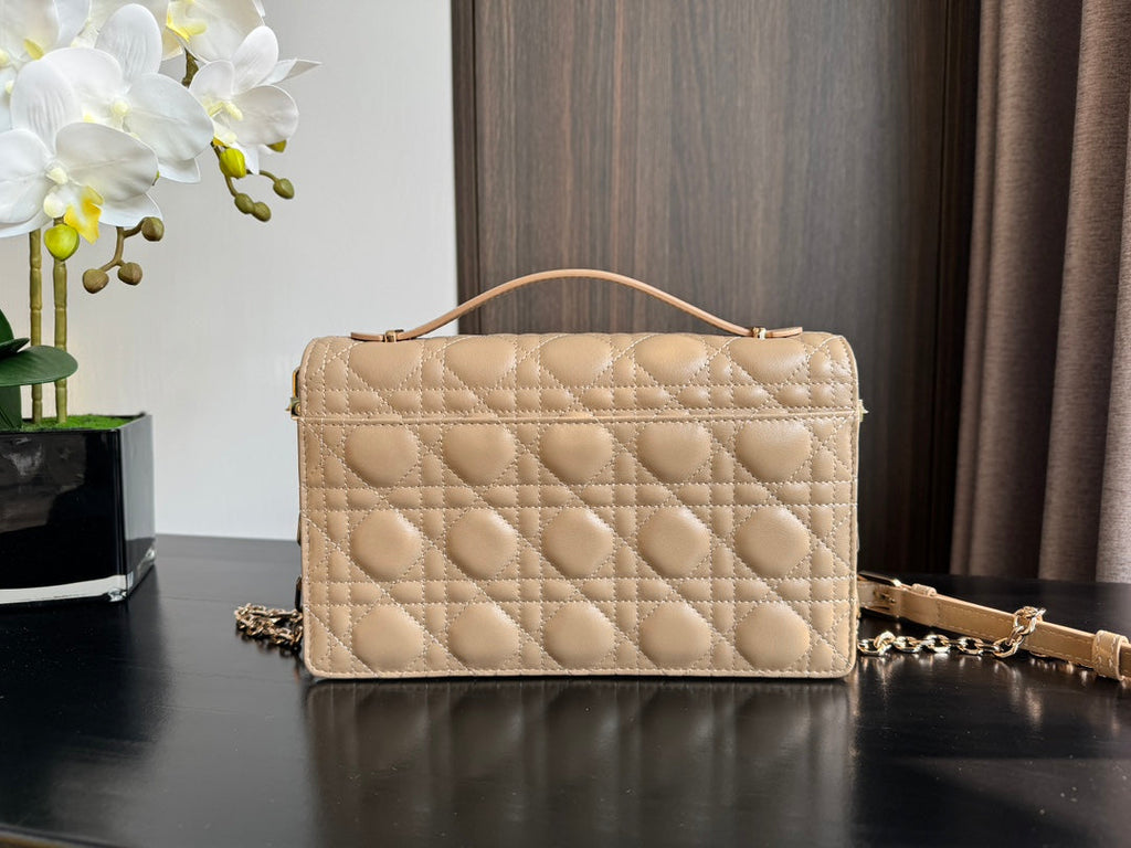 DIOR MY 24 TOP HANDLE BAG BEIGE LAMBSKIN