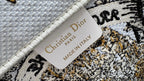 DIOR Book Tote 41.5 Beige White Canvas Around The World